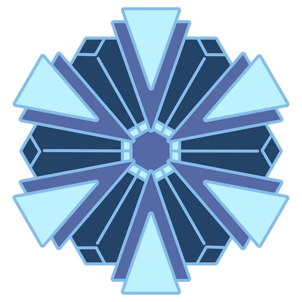 Blue Snowflake Intricate Pattern Snowflake Symbol Winter Winter Weather — Stockvector