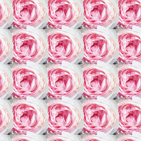 Vector Pattern Pink Roses Printing Fabric — Stock Vector