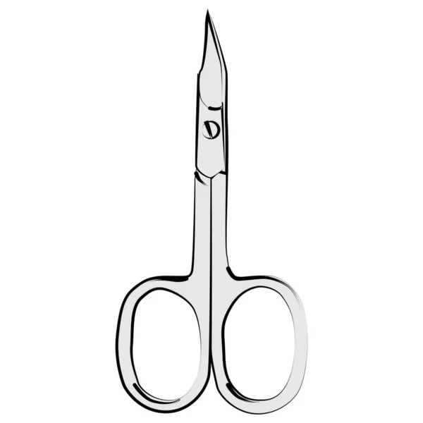 Vector Scissors Icon White Background Linear Style Design Icon — Stock Vector