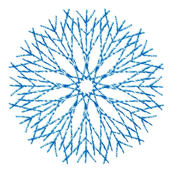 Blue Snowflake Intricate Pattern Snowflake Symbol Winter Winter Weather — Image vectorielle