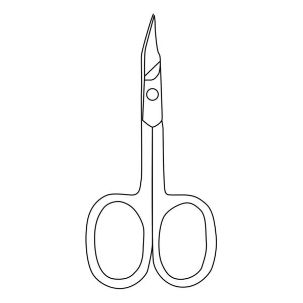 Vector Scissors Icon White Background Linear Style Design Icon — Stock Vector