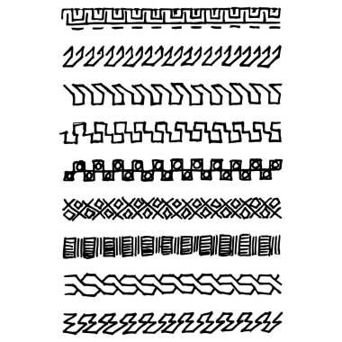 Yazdırma için soyut vektör deseni, sıralanmış şekiller 