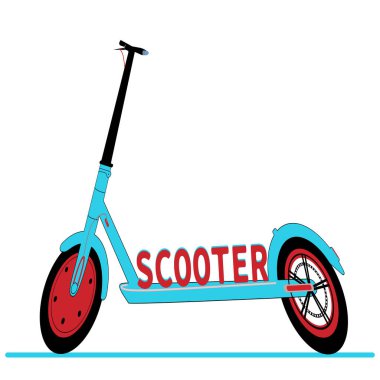 Şehirde dolaşmak için elektrikli scooter. Şehir ulaşımı. Mobiletler için 