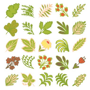 Vektör basit desenli çiçekler. Kumaş üzerine baskı yapmak için.