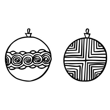 Vector Christmas balls. Pattern for Christmas and New Year. For printing on fabric.