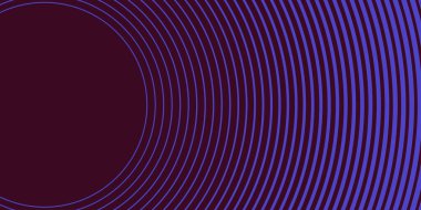 Dairesel şekilli vektör düzeni. Eş merkezli daireler ile soyut bir tarzda bulanık dekoratif tasarım.