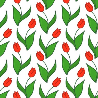 Vektör basit desenli çiçekler. Kumaş üzerine baskı yapmak için.