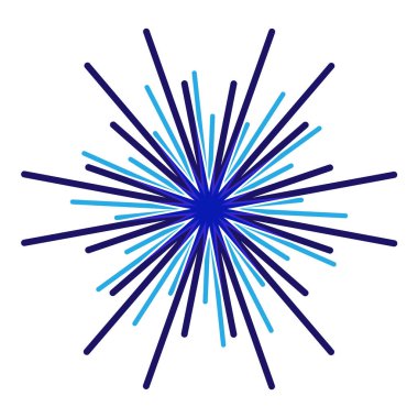 Blue snowflake with an intricate pattern. Snowflake is a symbol of winter and winter weather