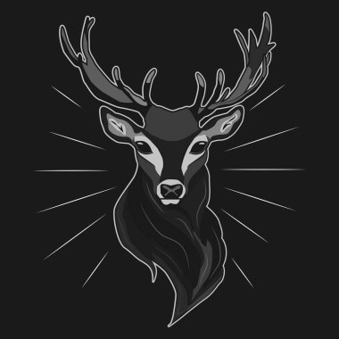 Geyik maskotu logo vektör çizimi