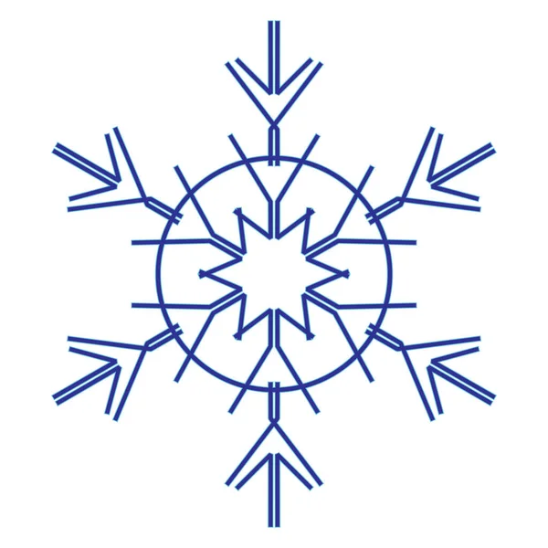 Blue Snowflake Intricate Pattern Snowflake Symbol Winter Winter Weather — Wektor stockowy