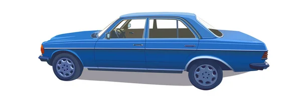 Modern güçlü Sedan, kapalı çatılı orijinal araba tasarımı. Ölçeklenebilir vektör illüstrasyon sanatı.