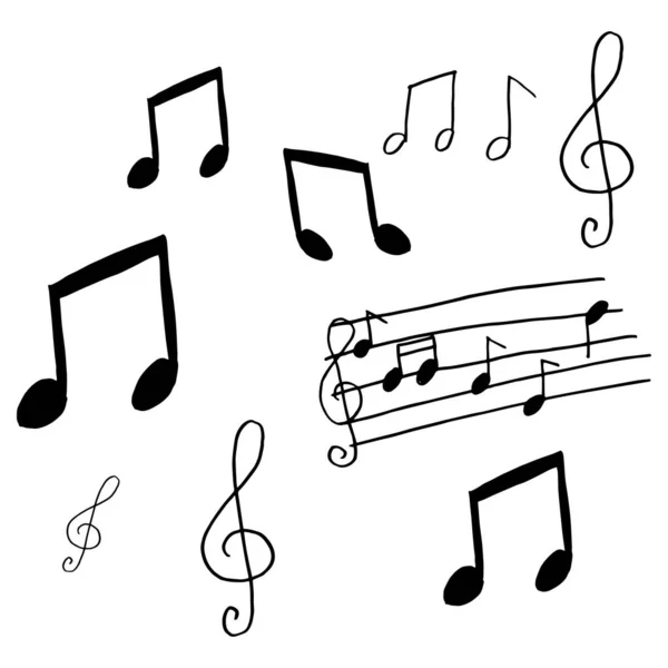 Patrón Símbolos Musicales Notas Musicales Clave Triple Símbolos Musicales Para — Vector de stock