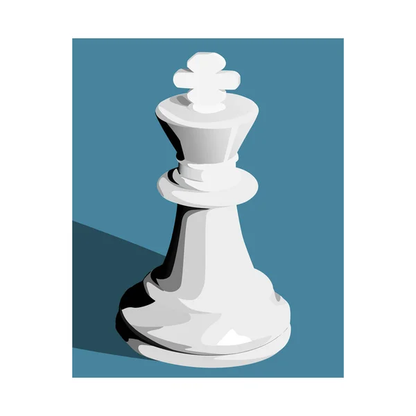 Image Chess King Chess Piece Strategy Game — Stock Vector