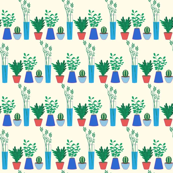 Vector Simple Pattern Flowers Printing Fabric — Stock Vector