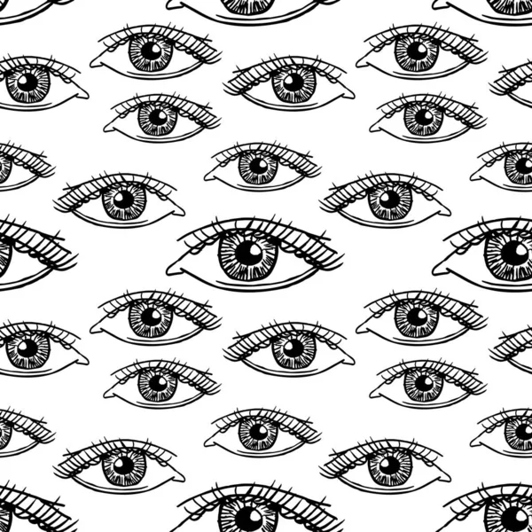 Various Drawings Human Eyes Human Eyes — Stock Vector