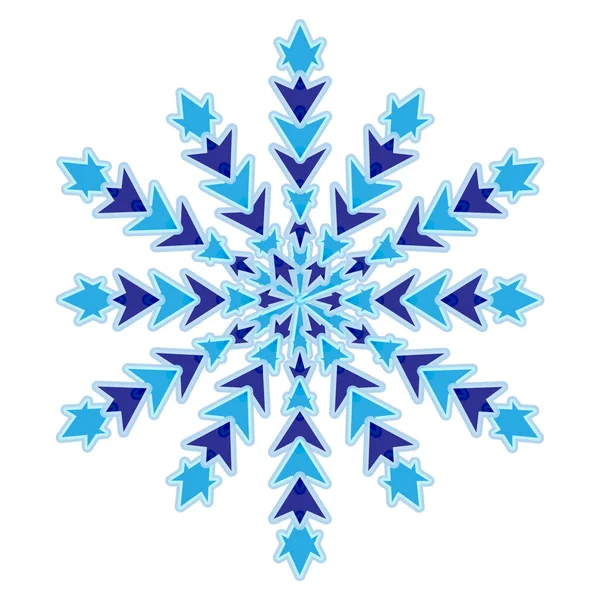 Blue Snowflake Intricate Pattern Snowflake Symbol Winter Winter Weather — Wektor stockowy