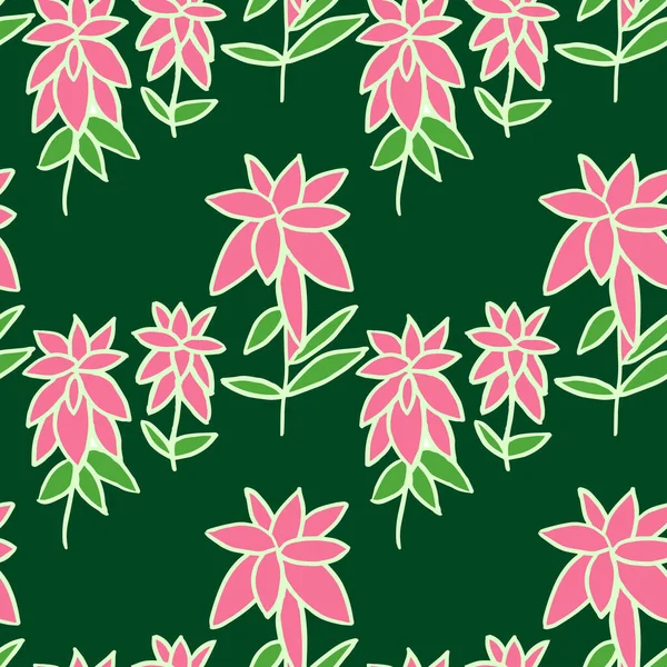 Patrón Floral Sin Costuras Ilustración Vectorial — Archivo Imágenes Vectoriales