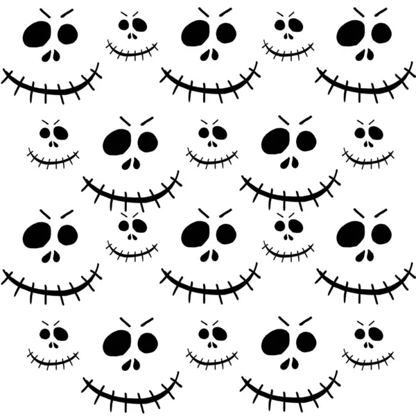 Mask Monster Smiling Mouth Sewn — Stock Vector