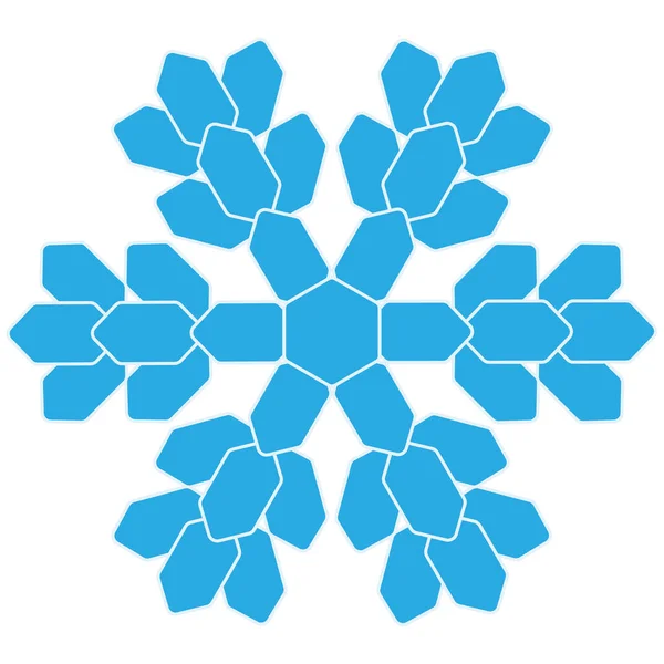 Blue Snowflake Intricate Pattern Snowflake Symbol Winter Winter Weather — стоковый вектор