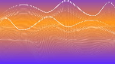 Soyut eğri çizgiler. Web işi ve grafik tasarımı için dalga şekli vektör arkaplanı.