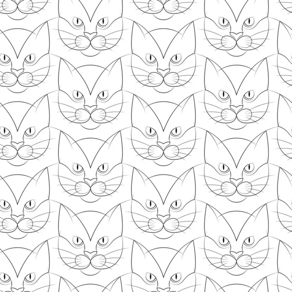 Vektorové Vzory Koček Roztomilé Kočky Pro Tisk Tapetový Papír — Stockový vektor