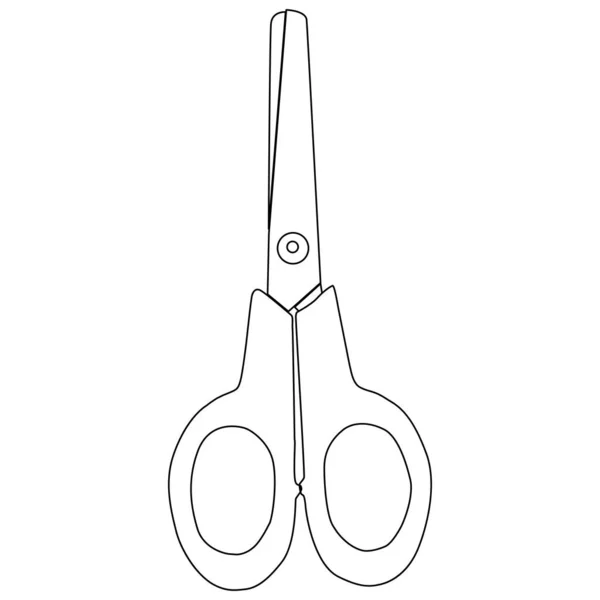 Vector Scissors Icon White Background Linear Style Design Icon — Stock Vector