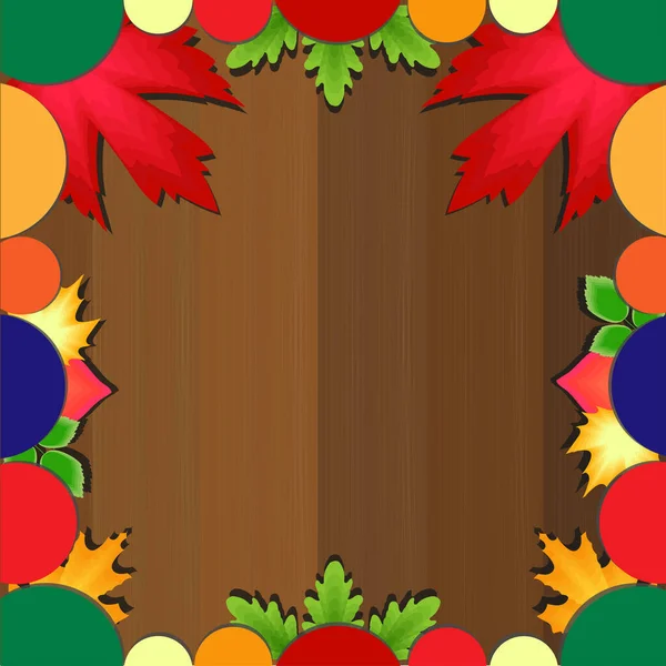Прекрасная Открытка День Благодарения Цветочные Рамки Осенних Растений Листьев — стоковый вектор