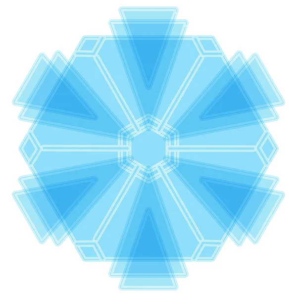 Blue Snowflake Intricate Pattern Snowflake Symbol Winter Winter Weather — Vetor de Stock