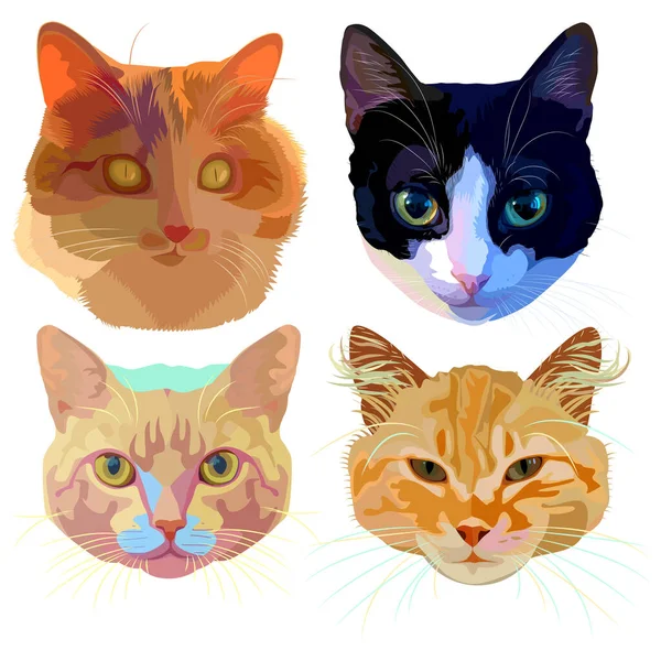 Patrón Vectorial Gatos Lindos Gatos Para Imprimir Papel Pintado Tela — Vector de stock