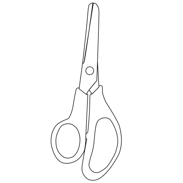 Vector Scissors Icon White Background Linear Style Design Icon — Stock Vector