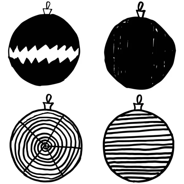 Vector Christmas Balls Pattern Christmas New Year Printing Fabric — Stockvektor