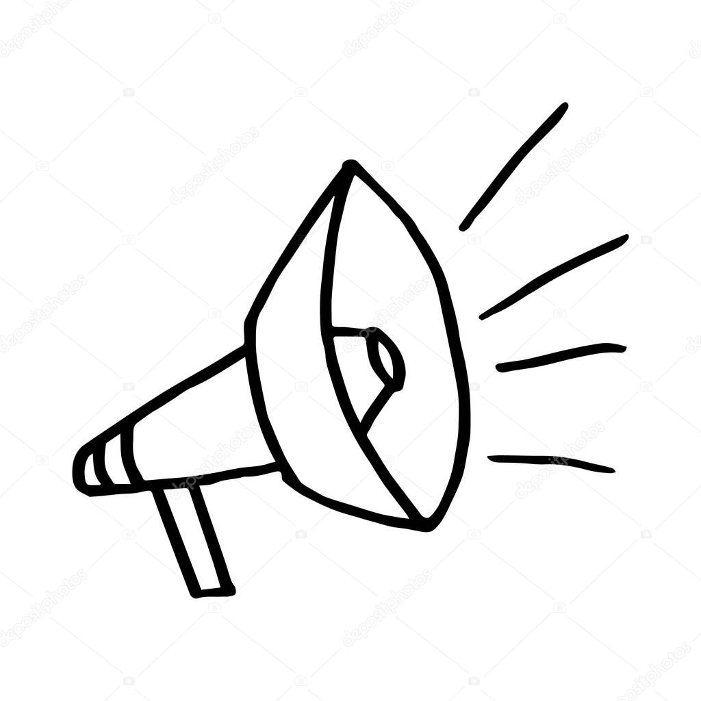 Horn icon. Loudspeaker to attract attention.