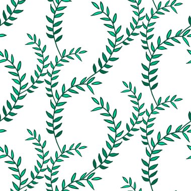 Yaprakların, yaprakların dalların çizimi..