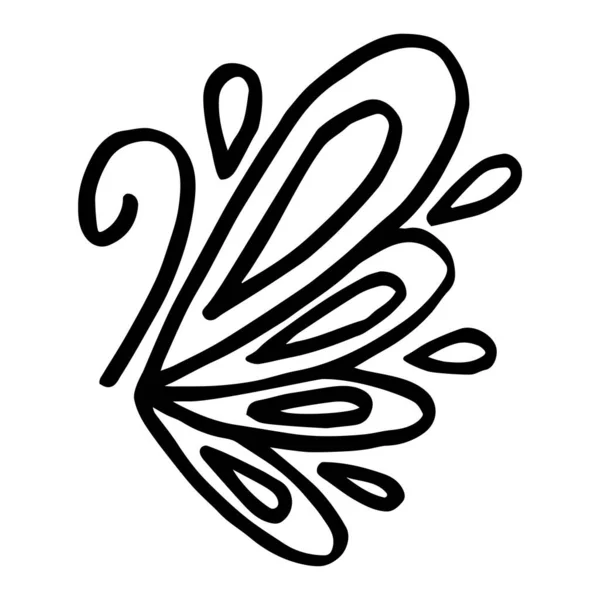 Bir Kelebeğin Vektör Desenli Çizimi Baskı Için Basit Bir Kelebek — Stok Vektör