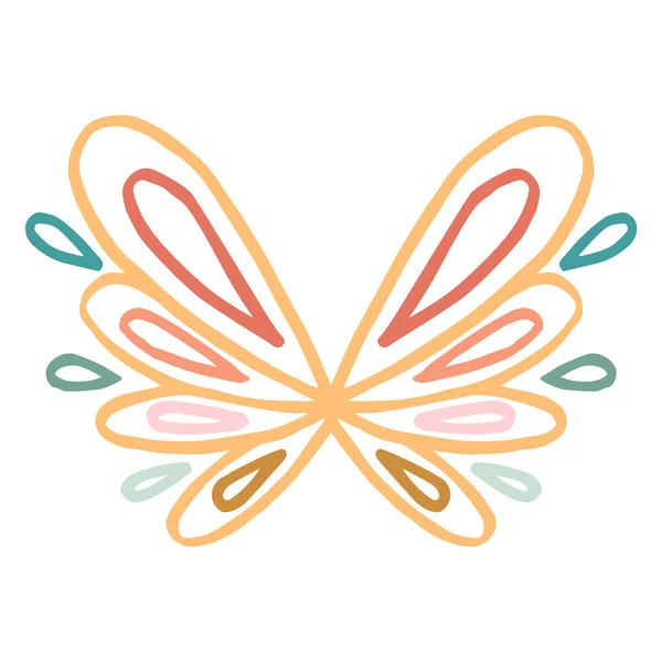 Disegno Motivi Vettoriali Una Farfalla Disegno Semplice Una Farfalla Stampa — Vettoriale Stock