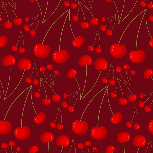 Вектор Красной Вишни Карт Баннеров Оберточной Бумаги Плакатов Скрапбукинга Подушек — стоковый вектор