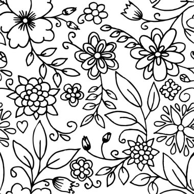 Basit çiçek çizimi kalıbı, arkaplan