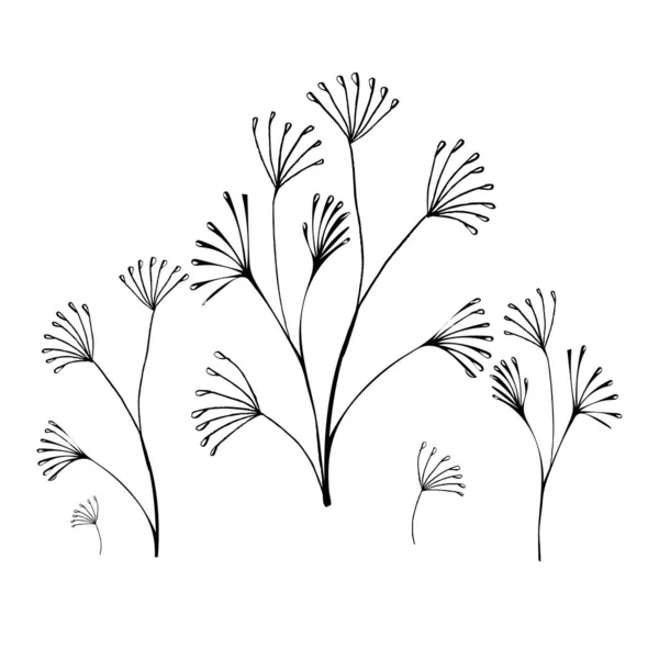 単純な花の描き方背景 — ストックベクタ