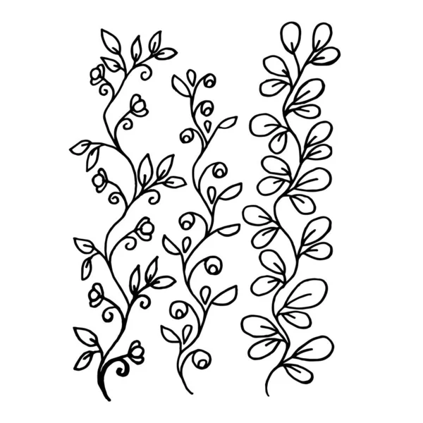 Dessin Simple Motif Fleurs Fond — Image vectorielle