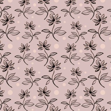 Çiçekler, illüstrasyon ile Seamless Modeli