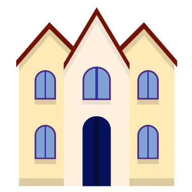 Ev. Web simgesi basit illüstrasyon