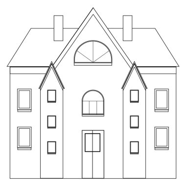House Binası. Vektör illüstrasyonu