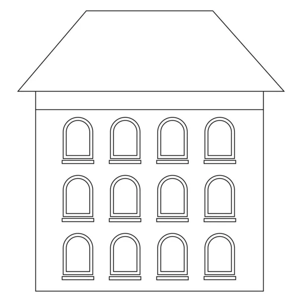 Vector Illustration Building Architecture Symbol Collection House Construction Stock Sign — стоковый вектор