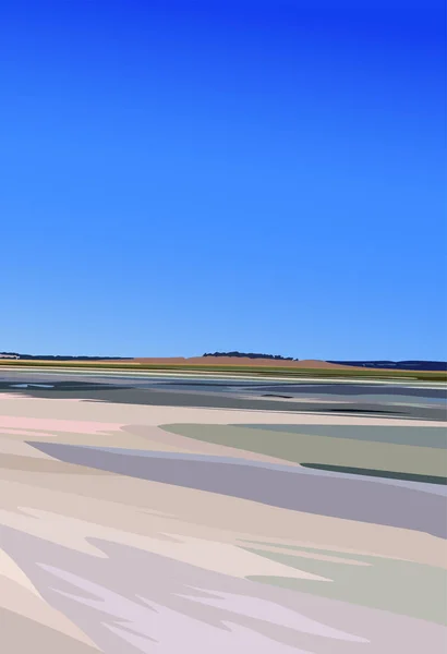 Sea coast. Landscape. The shores of the salt lake are covered with salt. 