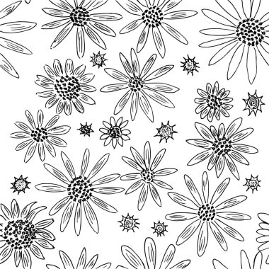 Vector, a pattern from flowers. For printing on fabric.