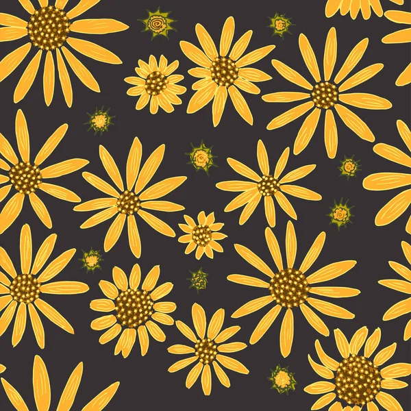 Vector Pattern Flowers Printing Fabric — Stock Vector