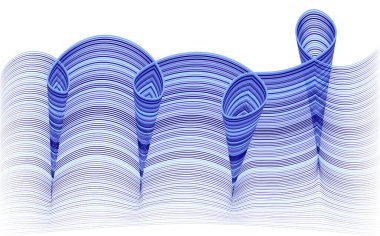 Vector background from blue lines. Composition of dynamic lines. Vector illustration. For print and web. clipart