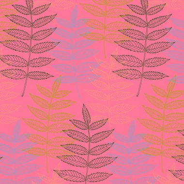 Foliage seamless pattern. Vector pattern leafy. Natural pattern for print and web. 