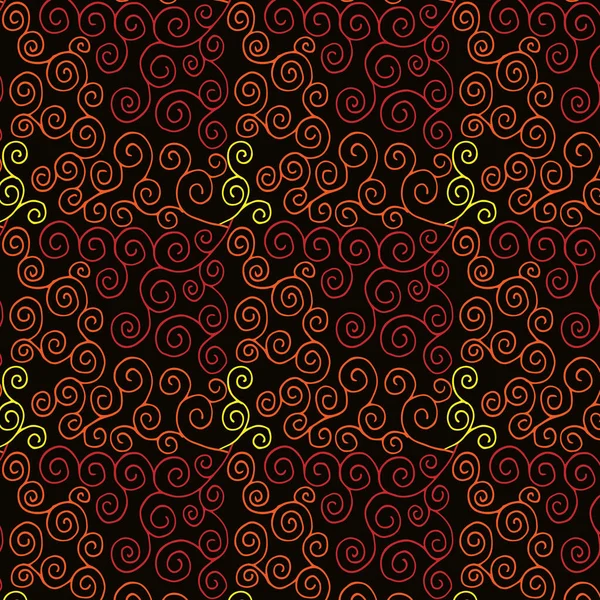 Vector Ornament Colored Swirls Print Web — Vetor de Stock