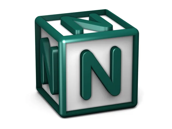 N Буквенный куб — стоковое фото